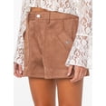 thumbnail image 5 of Celebrity Pink Women's Porkchop Pocket Suede Short, Sizes XS-XXXL, 5 of 6