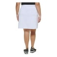thumbnail image 2 of DKNY SPORT Womens White Pocketed Unlined Elastic Waist Above The Knee A-Line Skirt Plus 2X, 2 of 4