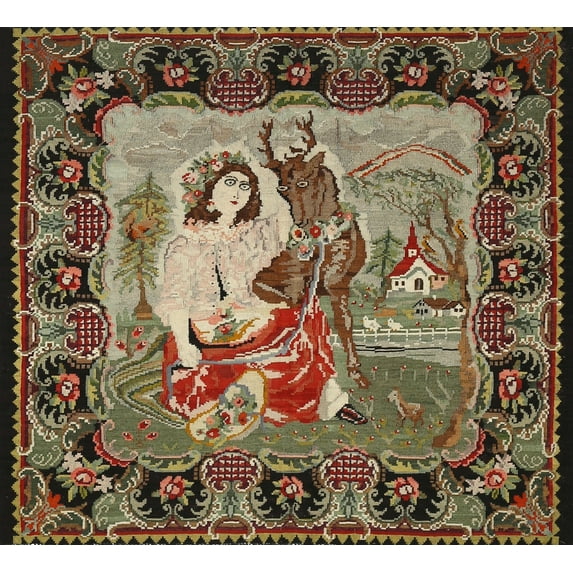 Ahgly Company Machine Washable Indoor Rectangle Traditional Bullet Shell Brown Area Rugs, 5' x 7'