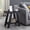 Black, variant on Weathered Walnut and Gray Side Table with Shelf / Rectangular Top for Home Display