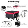 thumbnail image 4 of Foldable Bicycle Cargo Trailer, 20" Wheels, Removable Cover, Folding Frame Quick Release, 120LBS Capacity for Luggage, Tools, Groceries, 4 of 10