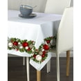 thumbnail image 4 of Fabric Textile Products Christmas Garland Border Tablecloth 60"x120", 4 of 6