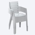 thumbnail image 3 of Set 6 Sillas Plásticas Apariciencia Madera con Brazos Apilables Interior Exterior RIMAX, 3 of 7