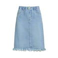 thumbnail image 4 of Edvintorg Denim Skirt Girls Summer High Waisted Casual Midi Jean Skirts with Pockets Clothes for Girls Size 5-15, 4 of 7