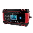 thumbnail image 1 of Cargador de batería de coche completamente automático 12V 24V Carga de energía rápida inteligente Adecuado para motocicleta de automóvil con enchufe de EE. UU. (Rojo), 1 of 7