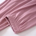 thumbnail image 4 of Defitshape Women's Pant Pajama Set Comfy 2 Piece Short Sleeve Thin Casual Spandex Spring Sleepwear Pjs Dark Pink Large, 4 of 4