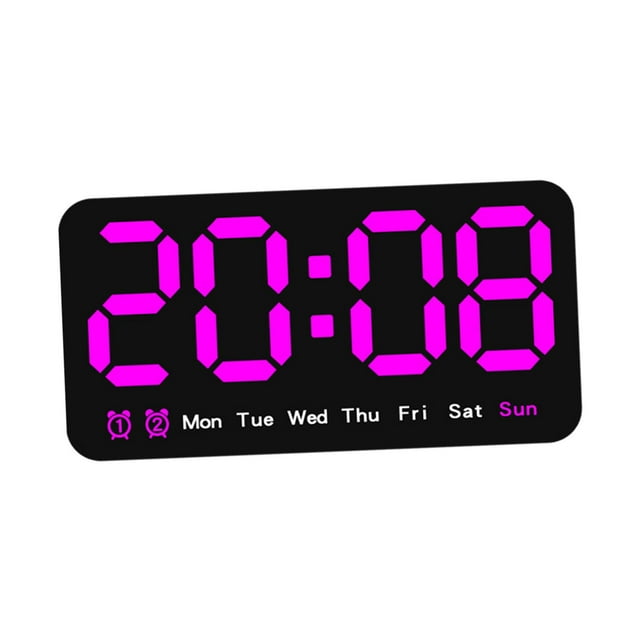 Reloj despertador LED, reloj Digital de escritorio, brillo ajustable, reloj de pared moderno, reloj electrónico para dormitorio, aprendizaje, oficina, Rosa