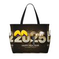 thumbnail image 1 of Fotbe Happy New Year 2025 E Bolsa de Viaje para Playa - Resistente al Agua, Bolsa Tote de Gran Capacidad y Ligera con 7 Bolsillos para Mujeres y Hombres, 1 of 7