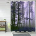thumbnail image 2 of Fall Shower Curtain Sunshine Purple Forest Shower Curtains for Bathroom Trees Mist Bath Curtains Sets with Hooks for Autumn Thanksgiving Seasonal Bathroom Decor Polyester Fabric Waterproof 84 x 72 in, 2 of 6