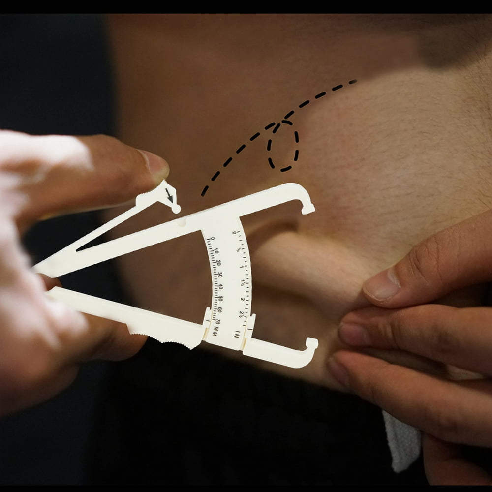 Tebru 1PC Body Fat Caliper Tester Fitness Skin Fold Accurate Measure