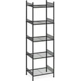 thumbnail image 4 of 5-Tier Bathroom Storage Shelf, Heavy Duty Wire Shelving Unit Free Standing Towel Rack Organization for Kitchen Bathroom Laundry, Black, 4 of 7