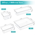 thumbnail image 2 of Juego de Cajas de Almacenamiento con Cajones de Plástico Transparente, Bandeja de Almacenamiento con Cajones de Escritorio, para Cosméticos, Joyas y Utensilios de Cocina, 2 of 5