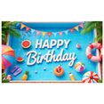 thumbnail image 5 of Colorful Design Happy Birthday Banner Tropical Theme Summer Pool for Birthday Party Outdoor Event Kids Celebration, 5 of 6