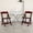 Mahogany, variant on Emma + Oliver 4 Pack White Wood Folding Chair with Detachable Vinyl Padded Seat