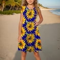 thumbnail image 1 of LOVZFMLL Robe d'Été à Manches à Volants pour Filles, Tenue d'Été pour Enfants 4-14T, 1 of 8