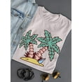 thumbnail image 3 of Island W Palm Trees T-Shirt Women -Smartprints Designs, Female x-Large, 3 of 4