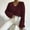 Wine, variant on Itsame Women Knitted Sweater V-Neck Knitted Sweaters Long Sleeves New Solid Color Sweatshirts Black Size S