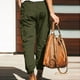 thumbnail image 5 of Puntoco Moda Mujer Tallas grandes Cordón Casual Sólido Elástico Cintura Bolsillo Pantalones sueltos Puntoco Puntoco-1784, 5 of 8