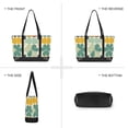 thumbnail image 6 of FORMRS Canvas Laptop Tote Bag for Women with 15.6" Computer Compartments Shoulder Handbag, Beige Clover Pattern, 6 of 7