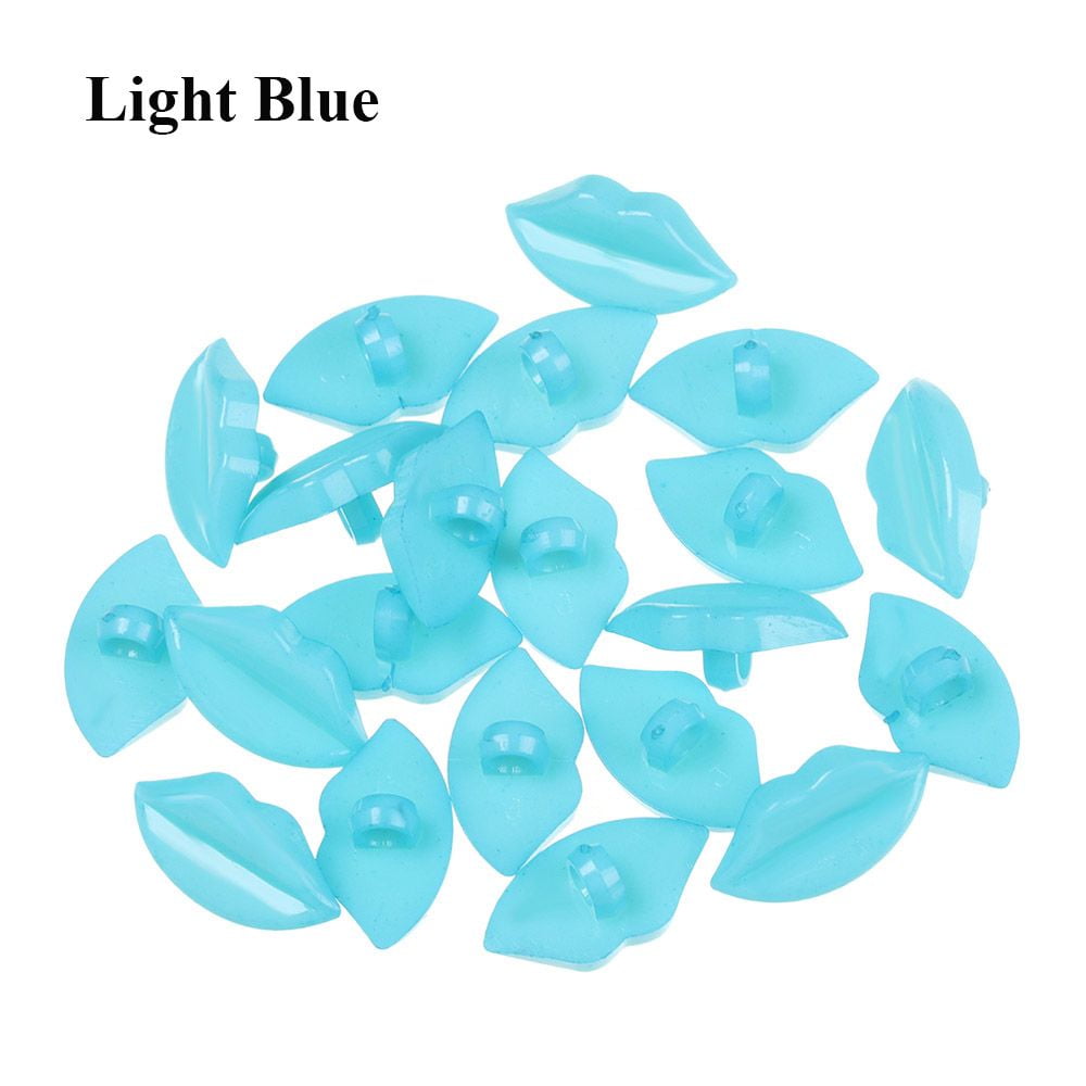 20pcs Plastic Puppet Knitting Accessories Snap Animal Scrapbooking Stuffed  Doll Making Doll Safety Mouth DIY Dolls Toy Animals Mouth Parts LIGHT BLUE  