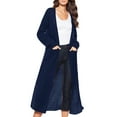 thumbnail image 2 of Long Cardigan Sweaters for Women 2025 Long Sleeve Open Front Ribbed Knit Oversized Fall Casual Coat with Pockets, 2 of 6