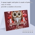 thumbnail image 4 of Dailycode Light Switch Plate Covers 2 Gang Wall Plate Plastics Outlet Covers for Kitchen Home Office Decor Cute Owl and Heart, 4 of 8