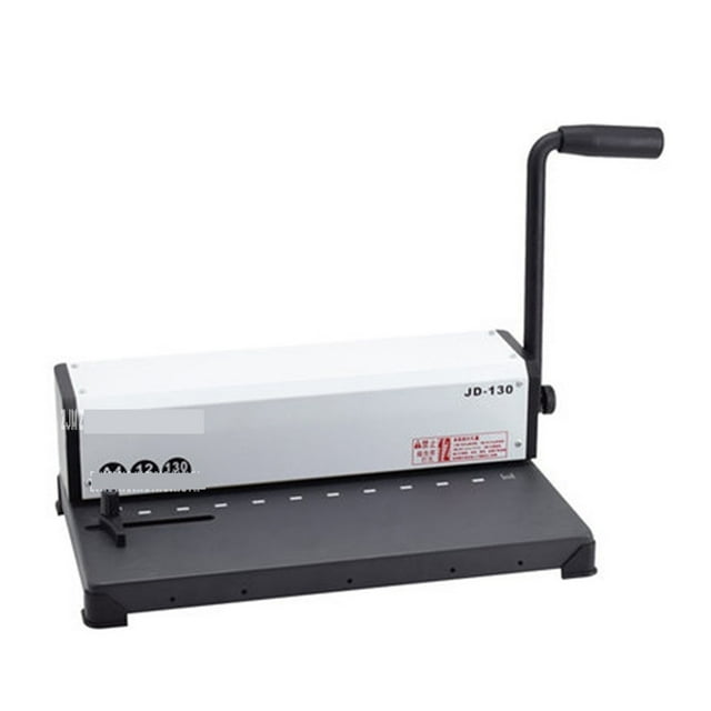 JD-130 Machine à Poinçonner à Dix Trous avec Pince pour Reliure, Perforation de Dossiers d'Appel d'Offres, Machine à Reliure à 10 Trous, Machine à Reliure à Fils A4