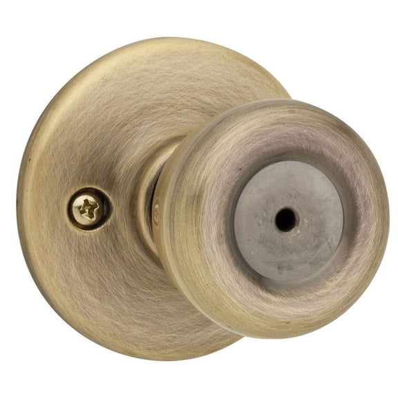 Tylo Interior Privacy Door Knob with Lock, Door Handle For Bathroom and Bedroom, Satin Nickel Keyless Turn Lock Doorknob, with Microban Protection