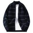 thumbnail image 2 of YueHuiYing Men's Casual Fashion Cardigan Half Stand Collar Patchwork Knitted Cardigan Loose Sweater Loose Outerwear, 2 of 7