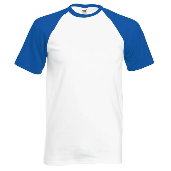 Fruit Of The Loom Mens Short Sleeve Baseball T-Shirt