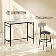 thumbnail image 3 of HOMCOM 5-Piece Counter Height Bar Table Set Dining Table Set Cement Grey, 3 of 10