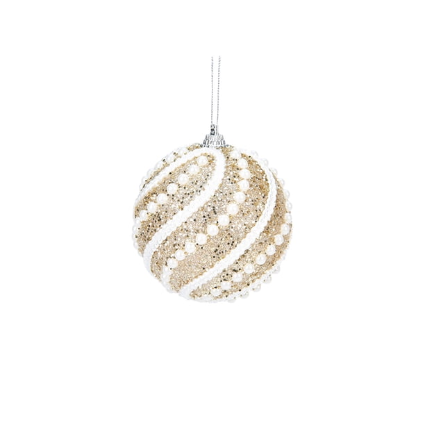 Decoraciones Del Árbol de Navidad Bolas de Navidad Bolas de Decoración Del Árbol de Navidad Bolas de Polvo Colgante de Navidad 8cm Decoración de Navidad Colgante Pequeño 2Pc Luzes Del Árbol de Navidad