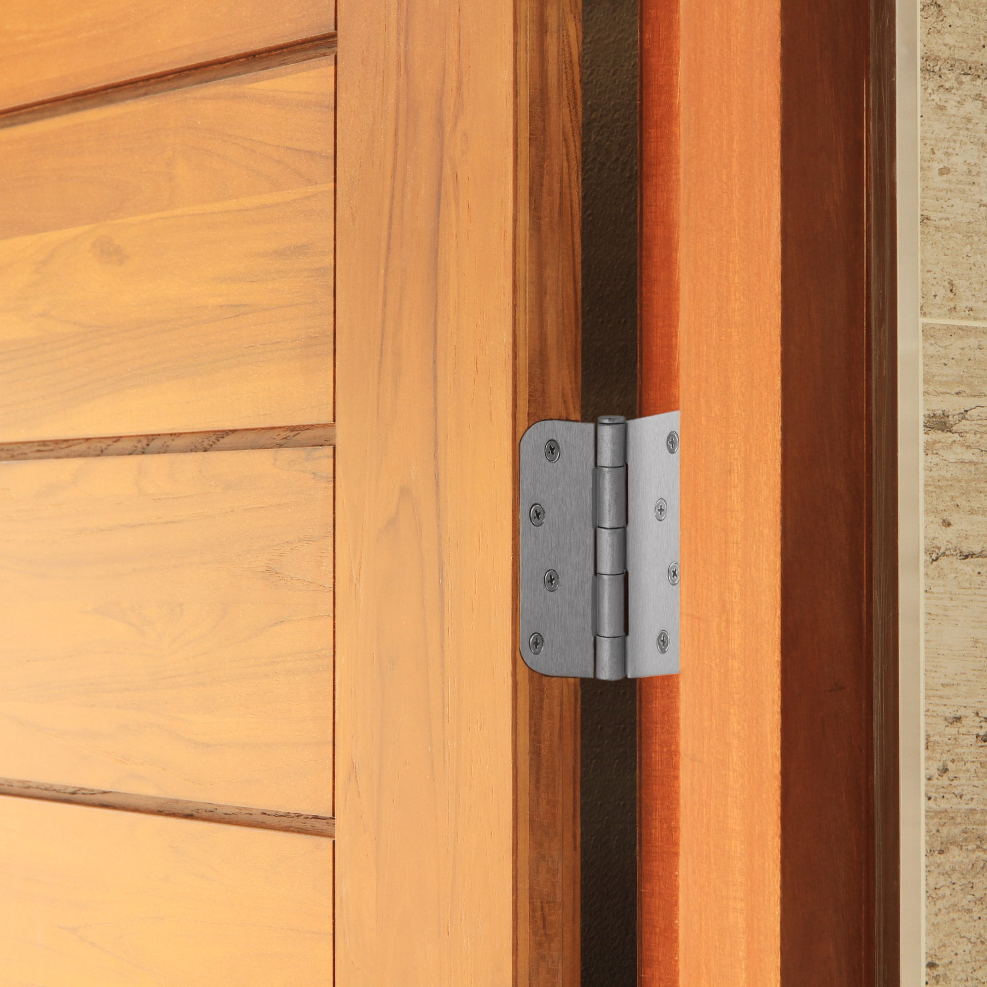 Design House 6-Pack 4" H x .625" Radius Butterfly Interior/Exterior Door Hinges, Satin Nickel