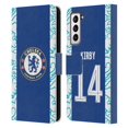 thumbnail image 1 of Head Case Designs Officially Licensed Chelsea Football Club 2022/23 Women's Home Kit Fran Kirby Leather Book Wallet Case Cover Compatible with Samsung Galaxy S21 5G, 1 of 6