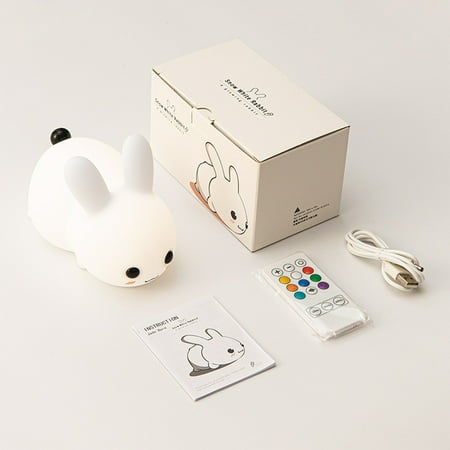 

Night Lights Plug Into Wall Silicone Night Light Creative Gift Led Light Usb Charging Cold And Warm Colorful Remote Control Dimming Pat With Sleeping Light