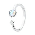 thumbnail image 2 of Anillos para mujer, regalos para mujer, moda, ajuste, anillo para mujer, anillo abierto estrella, abre un anillo, 2 of 5
