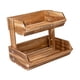 thumbnail image 5 of Cesta de almacenamiento de frutas y verduras, soporte para cuenco de frutas, cesta de almacenamiento de 2 niveles, frutero para comedor, fiesta de Marrón, 5 of 9