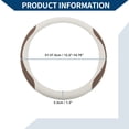 thumbnail image 4 of Unique Bargains Steering Wheel Cover Front for Car Vehicle Durable Round Shape Leather 1 Pcs Beige Gray Brown, 4 of 6