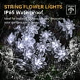 thumbnail image 2 of Solar String Flower Lights Outdoor 16ft 20 LED Cool WhiteFairy Lights with 8 Lighting Modes, Waterproof Solar Lights Outdoor for Garden Yard Porch Christmas Wedding Party Xmas Tree Decoration, 2 of 5
