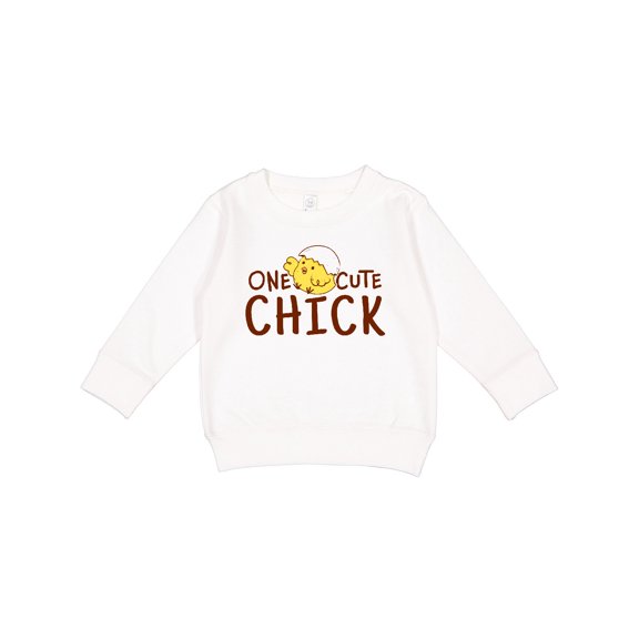 Inktastic One Cute Chick Toddler Sweatshirt