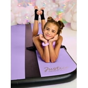 Justice 10ft Inflatable Air Track Gymnastics Tumbling Mat with Carrying Bag and Electric Air Pump - Purple