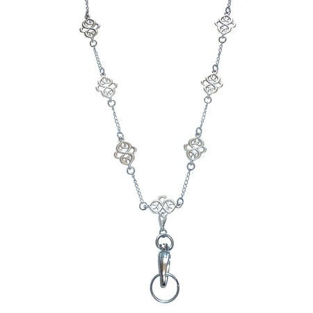 - Hidden Hollow Beads Celtic Shapes Women's Chain Fashion Lanyard Necklace, Jewelry ID Badge and Key Holder, 34 in.
