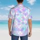thumbnail image 4 of Fotbe Rainbow Scales Camisa Hawaiana para Hombre Unisex – Camisa Casual de Verano con Botones de Manga Corta de Algodón y Lino,X-Large, 4 of 7