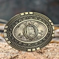 thumbnail image 4 of Western cowboy belt buckle initials ABCDEF TO Z Men's novelty upgraded belt accessories, 4 of 9