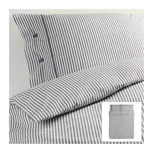 Ikea Nyponros Duvet Cover And Pillowcases Full Queen Gray