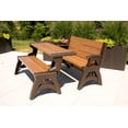 thumbnail image 2 of Convert a Bench 60" Outdoor / Vinyl Patio Bench Picnic Table, Espresso, Generation II, 2 of 5
