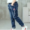 thumbnail image 6 of JIAYUE Boys Pants Comfortable Stretch Denim Jeans Kids Casual Long Trousers With Elastic Waist Soft Fabric Durable Wear Holiday Child Slacks, 6 of 9