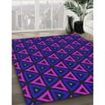 thumbnail image 2 of Ahgly Company Indoor Square Patterned Bright Purple Abstract Area Rugs, 7' Square, 2 of 6