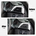 thumbnail image 3 of 10 tiras decorativas para salida de aire acondicionado de coche para la mayoría de salidas de ventilación, decoración recta universal de PVC, accesorios interiores, tono plateado, 3 of 7