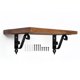 thumbnail image 1 of Uxcell 2 Pcs Soportes Decorativos para Estantes, Soportes para Estantes Flotantes de 150mm/6 Pulgadas para Estanterías de Pared, Negro, 1 of 7